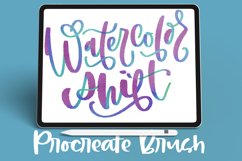 Watercolor Shift - Textured Lettering - Procreate Brush Product Image 1