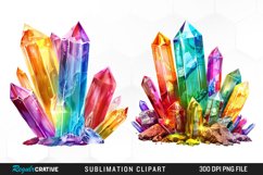 Watercolor Crystal Illustration Clipart Product Image 1