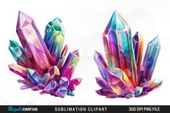 Watercolor Crystal Illustration Clipart Product Image 1