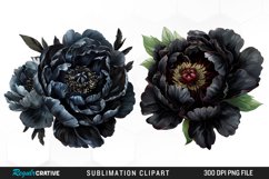 Watercolor Dark Peony Graphics Clipart Product Image 1