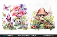 Watercolor Fairy Garden Exquisite Clipart Product Image 1