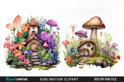Watercolor Fairy Garden Exquisite Clipart Product Image 1