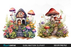 Watercolor Fairy Garden Exquisite Clipart Product Image 1