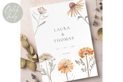 Watercolor Field Flower Clipart Set - 25 .PNG Files Product Image 5