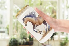 Watercolor Horse Glass Can Wraps Product Image 2