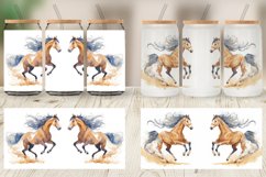 Watercolor Horse Glass Can Wraps Product Image 4