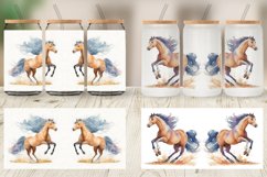 Watercolor Horse Glass Can Wraps Product Image 5