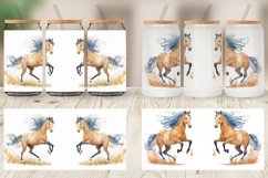 Watercolor Horse Glass Can Wraps Product Image 6