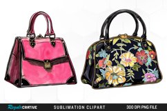Watercolor Pastel Vintage Handbag Set Clipart Product Image 1
