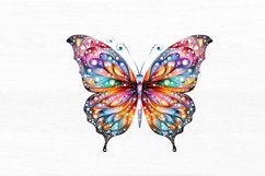 Bejeweled Butterfly Watercolor Sublimation Clipart Product Image 7