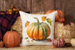 3 Watercolour Pumpkin Illustrations Product Image 2