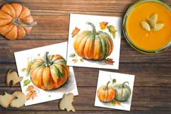 3 Watercolour Pumpkin Illustrations Product Image 5