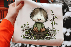 Watercolor Spring Easter Chick Nest Product Image 2