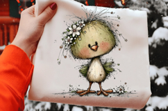 Watercolor Spring Easter Chick Smile Product Image 2