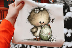 WATERCOLOUR SPRING EASTER CHICK WITH EGG Product Image 2