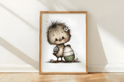 WATERCOLOUR SPRING EASTER CHICK WITH EGG Product Image 3