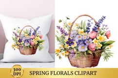Watercolour Spring Florals Clipart Product Image 1