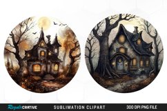 Watercolor Woodland Cottage Set Clipart Product Image 1