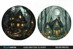 Watercolor Woodland Cottage Set Clipart Product Image 1