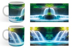 Waterfall Background Mug sublimation design Product Image 4