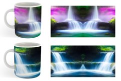 Waterfall Background Mug sublimation design Product Image 5