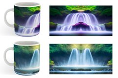 Waterfall Background Mug sublimation design Product Image 6