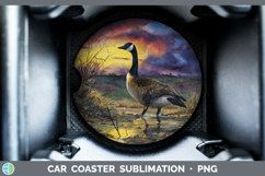 GorgeousWaterfowl Sunset Car Coaster design.