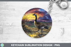 GorgeousWaterfowl Sunset Keychain design.
