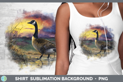 GorgeousWaterfowl Sunset Shirt design.
