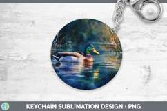 GorgeousWaterfowl Sunset Keychain design.