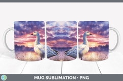 GorgeousWaterfowl Sunset Mug Wrap design.