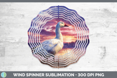 GorgeousWaterfowl Sunset Wind Spinner design.