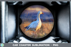GorgeousWaterfowl Sunset Car Coaster design.