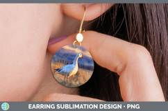 GorgeousWaterfowl Sunset Round Earrings design.