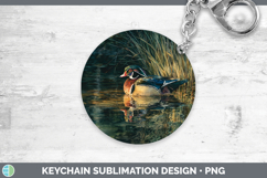 GorgeousWaterfowl Sunset Keychain design.