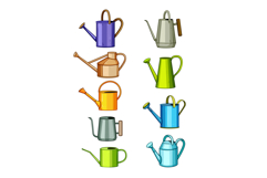 watering can metal set cartoon Product Image 1