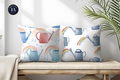 Watercolor Watering Cans Pouring Rainbows Paper Product Image 2
