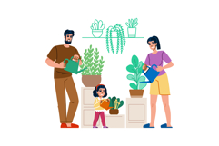 hydration watering indoor plants vector Product Image 1