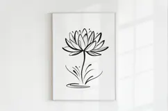 Minimalist Floral Line Art Clipart SVG | PNG | EPS Product Image 3