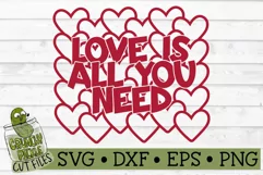Love Is All You Need Hearts Valentine's Day SVG File Product Image 2