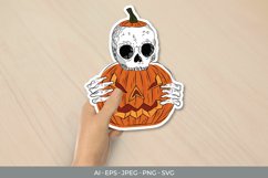 Pumpkins Skull Sticker Product Image 1