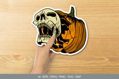 Pumpkins Skull Sticker Product Image 1