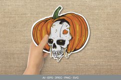 Pumpkins Skull Sticker Product Image 1