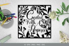 Created with a Purpose Papercut SVG Product Image 1