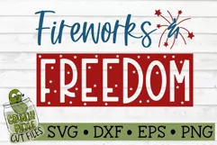 Fireworks & Freedom Patriotic 4th of July SVG Cut File Product Image 2