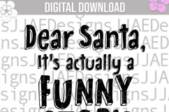 Dear Santa It's a Funny Story SVG | Christmas Holiday SVG Product Image 3