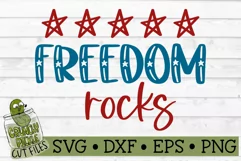 Freedom Rocks Patriotic 4th of July SVG File Product Image 2