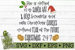 She is Clothed Without Fear of the Future Christmas SVG Product Image 2