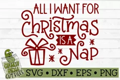 All I Want For Christmas is a Nap SVG File Product Image 2