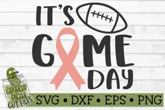Game Day Breast Cancer Ribbon SVG File Product Image 2